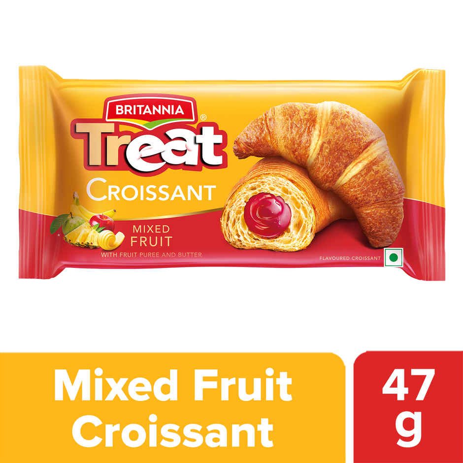 Britannia Treat Croissant | Mixed Fruit | Soft & Enjoyable
